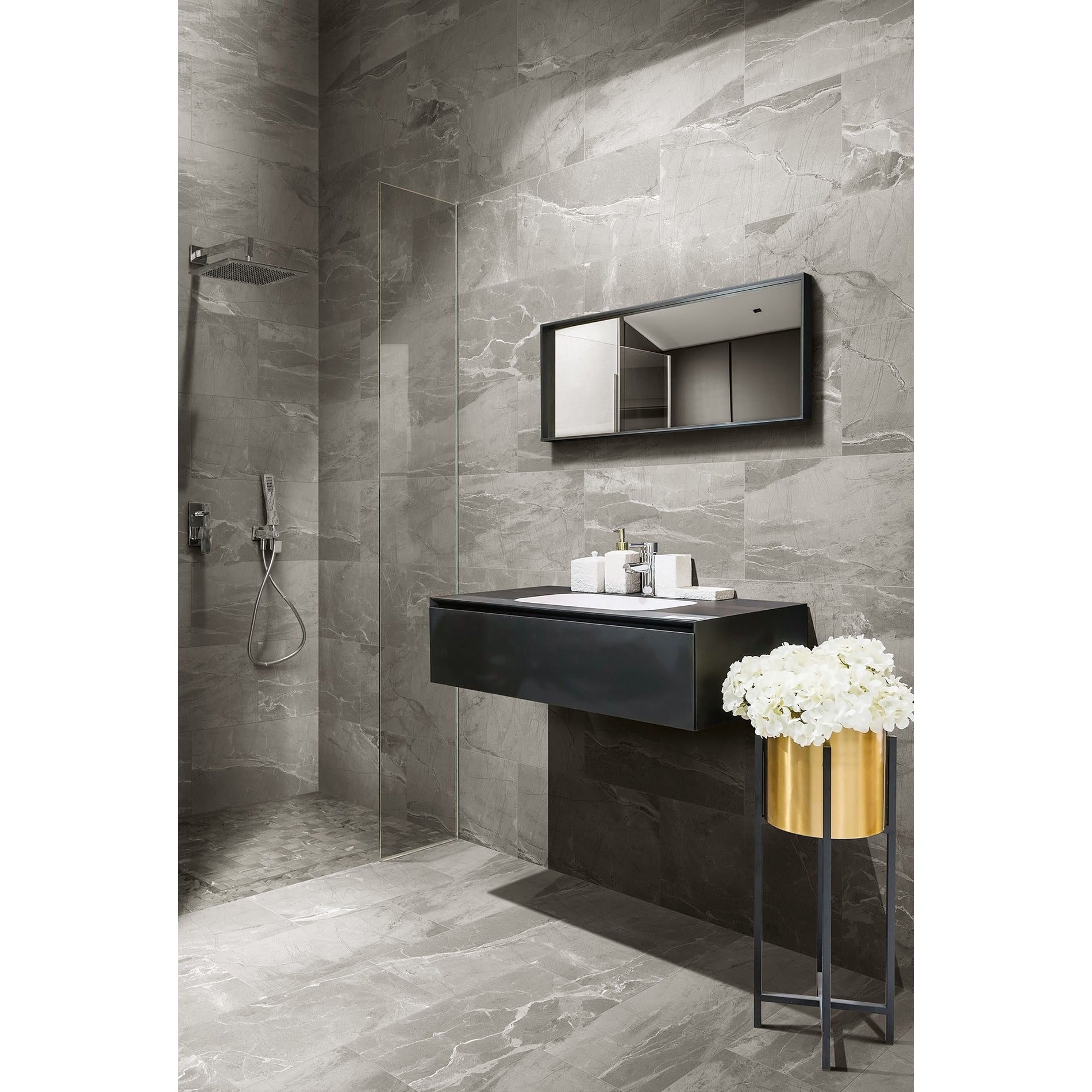 Floors 2000 - Absolute 12 in. x 24 in. Matte Porcelain Tile - Light Grey