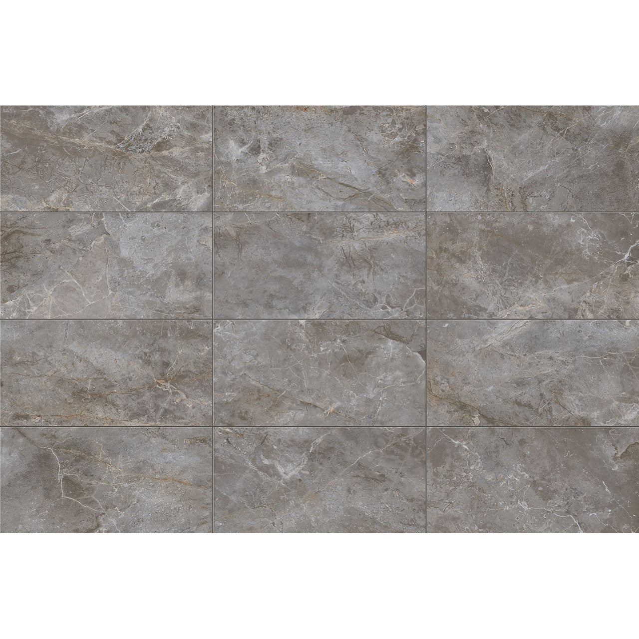 Floors 2000 - Amazon 12 in. x 24 in. Porcelain Tile - Grey Polished