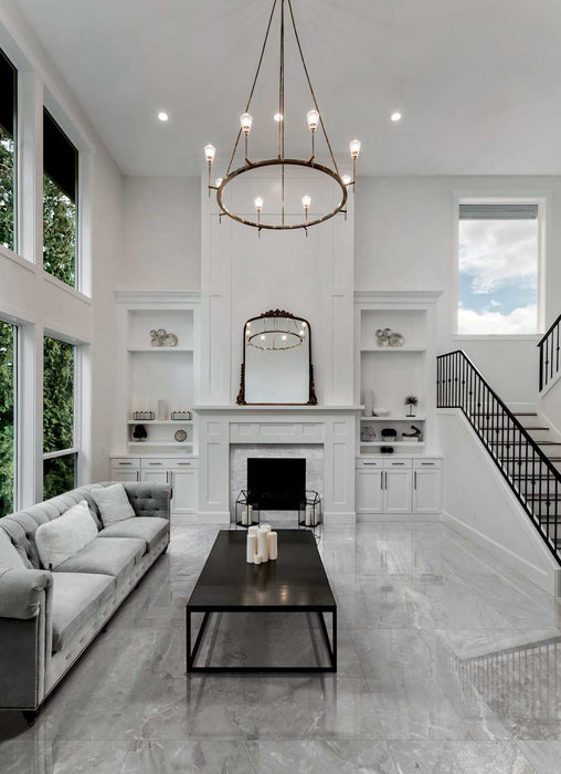 Floors 2000 - Marbles 12 in. x 24 in. Porcelain Tile - Grey Polished Room Scene