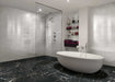 Floors 2000 - Marbles 12 in. x 24 in. Porcelain Tile - Nero Polished Installed
