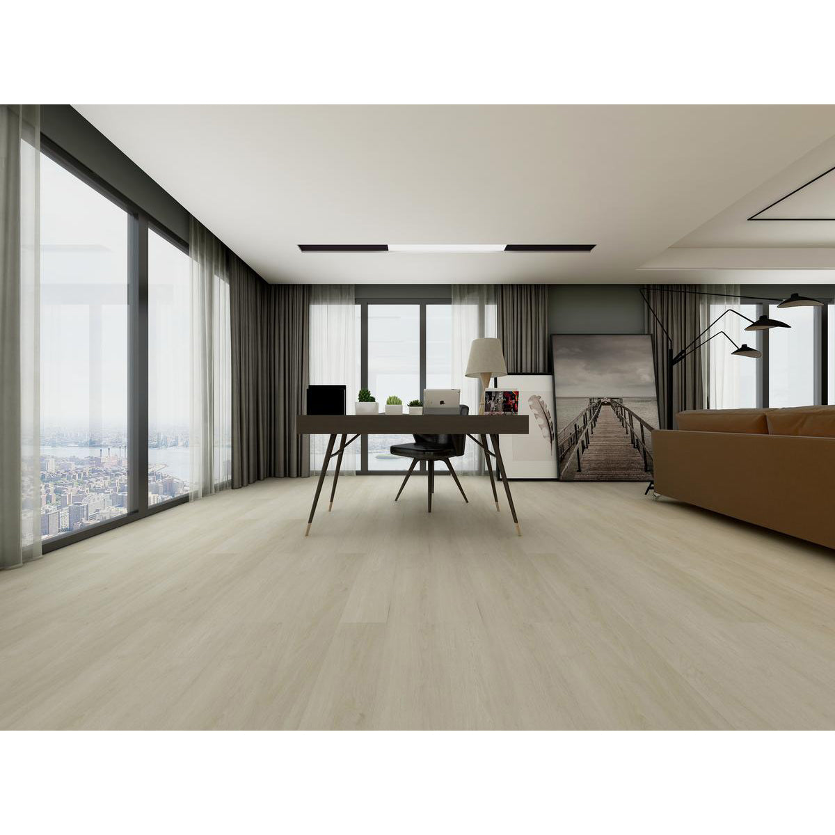 Floors 2000 - Simplistic 7 in. x 48 in. Rigid Core Vinyl Plank - Carmel