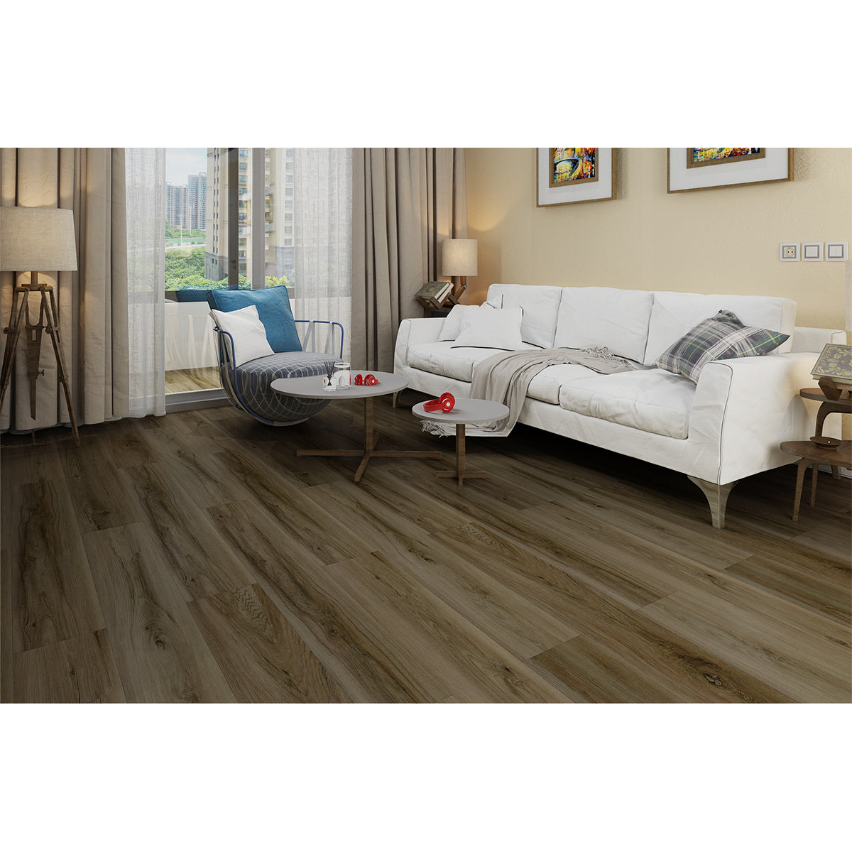 Floors 2000 - Simplistic 7 in. x 48 in. Rigid Core Vinyl Plank - Natural