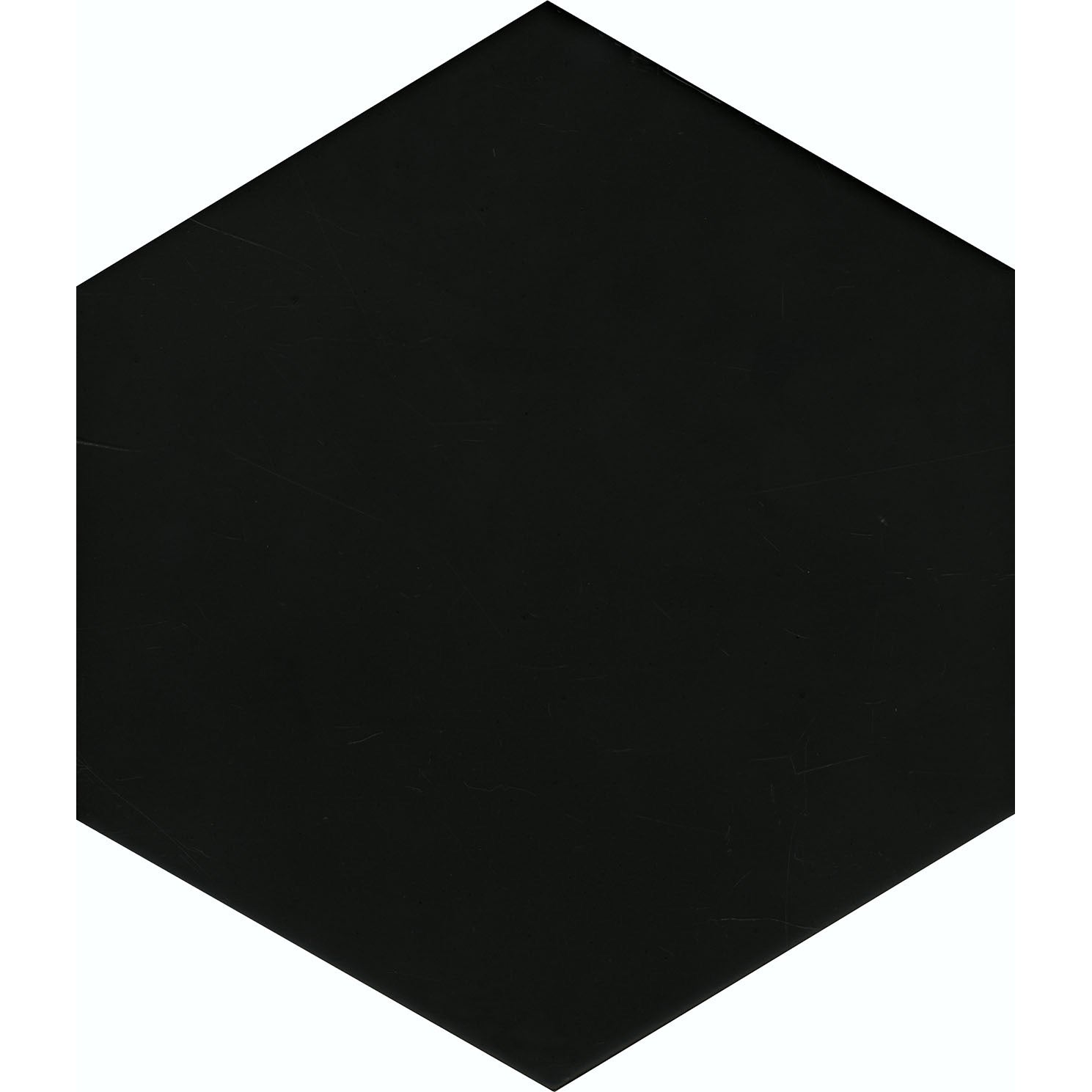 Floors 2000 - Solids - 8.5 in. x 10 in. Porcelain Hexagon Tile - Black