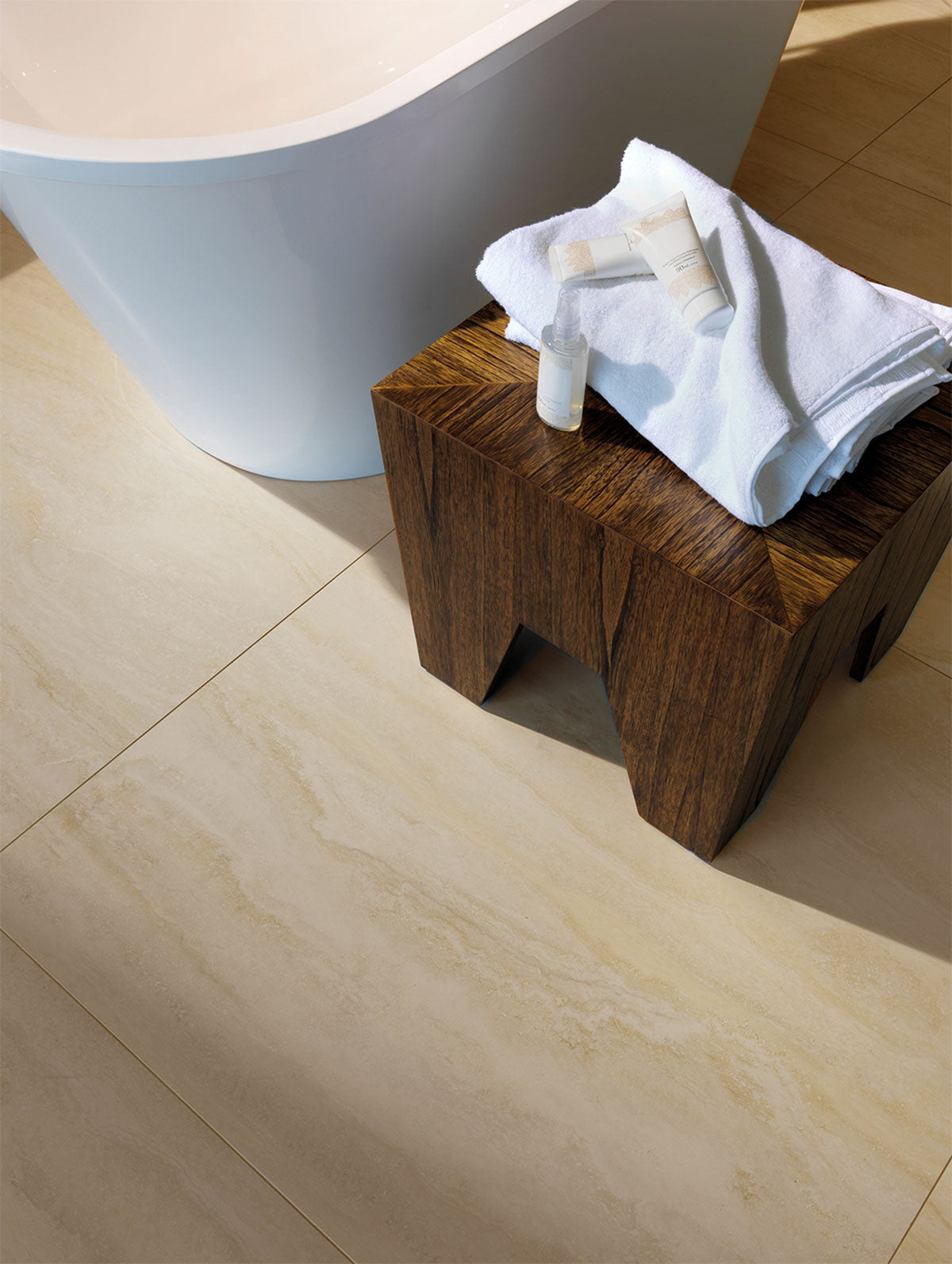 Floors 2000 - Travertino 12 in. x 24 in. Matte Porcelain Tile - Bianco