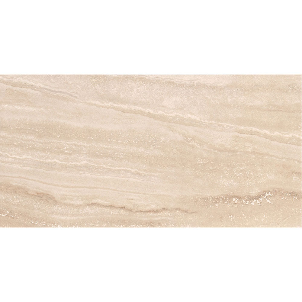 Floors 2000 - Travertino 12 in. x 24 in. Matte Porcelain Tile - Crema