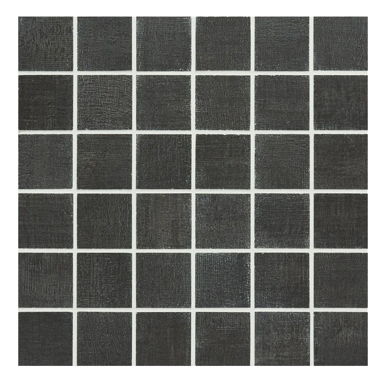 Arizona Tile - Fragments Series - 2&quot; x 2&quot; Porcelain Textured Mosaic - Black