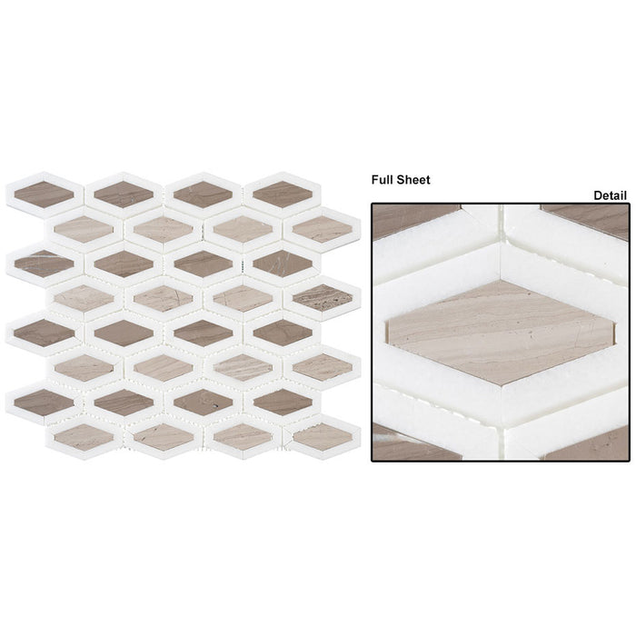 Bellagio - Garden Party Mosaic - Espresso Tan Close View