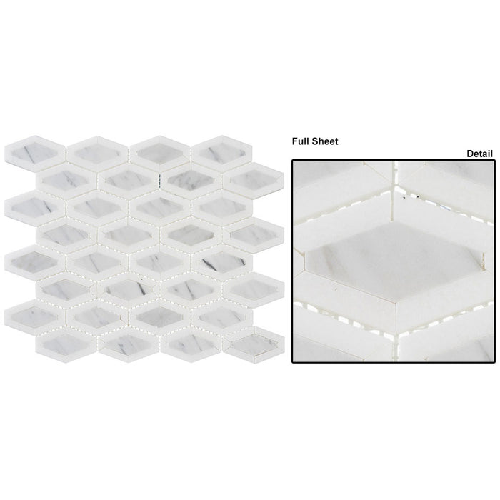 Bellagio - Garden Party Mosaic - Coconut White Close View