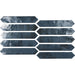 Tesoro Decorative Collection - Grunge Ceramic 2 in. x. 10 in. Picket Wall Tile - Blue