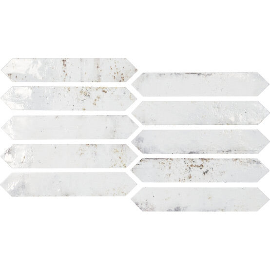 Tesoro Decorative Collection - Grunge Ceramic 2 in. x. 10 in. Picket Wall Tile - Iron