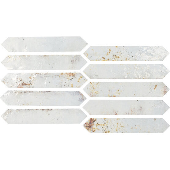 Tesoro Decorative Collection - Grunge Ceramic 2 in. x. 10 in. Picket Wall Tile - Oxid