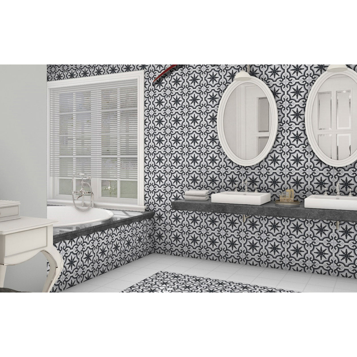 General Ceramic - 10 in. x 10 in. Jaen Deco Tile — Floorzz