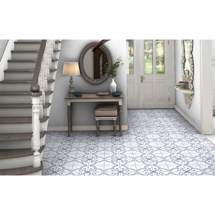 General Ceramic - 10 in. x 10 in. Lacour Artic Deco Tile
