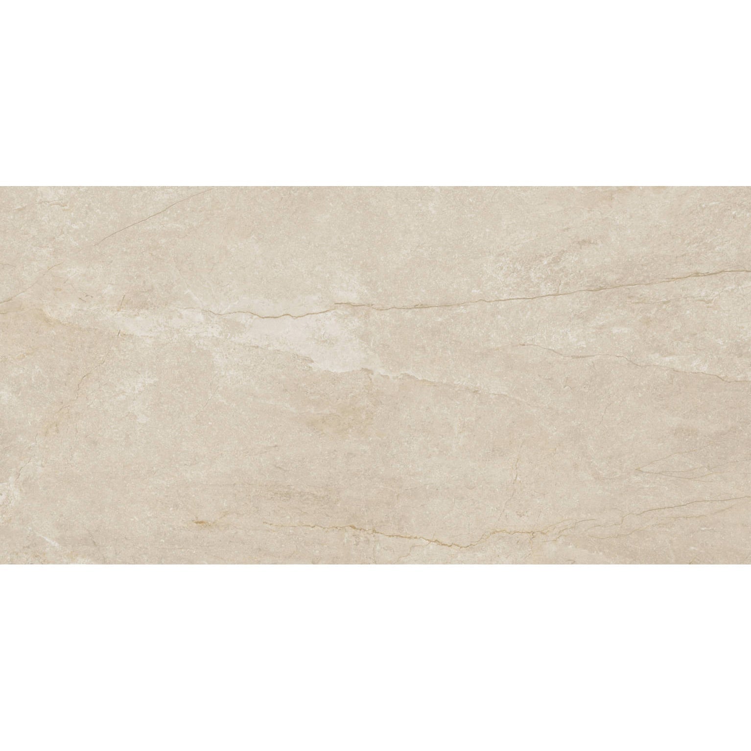 General Ceramic - Wells 12 in. x 24 in. Rectified Porcelain Tile - Cream Polished