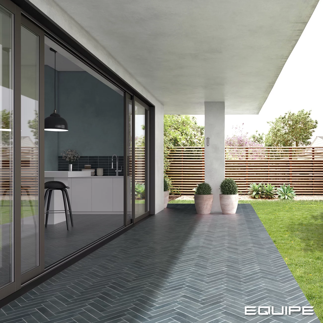 Equipe - Argile 2.5" x 10" Porcelain Tile - Glacier