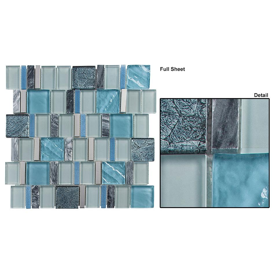 Bellagio Tile Academia Series Glass and Stone Mosaic Tile - Astronomers Light