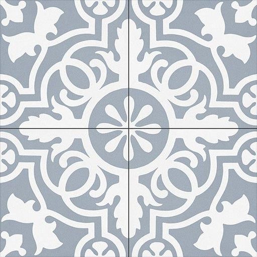 Bellagio Tile - Amalfi Coast 8" x 8" Tile - Teal Doily Installed