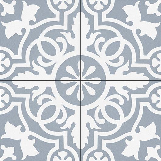 Bellagio Tile - Amalfi Coast 8" x 8" Tile - Teal Doily Installed