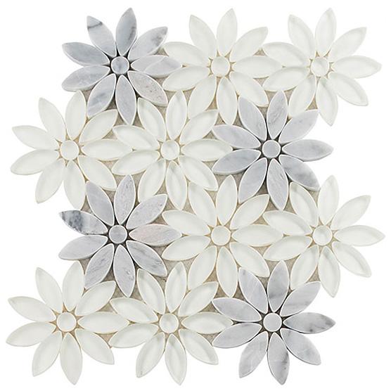 Bellagio Tile - Bouquette Series Mosaic Tile - Daisy Field