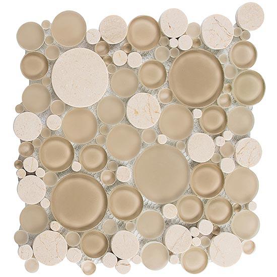 Mixed Color Bubble Mosaic Tile