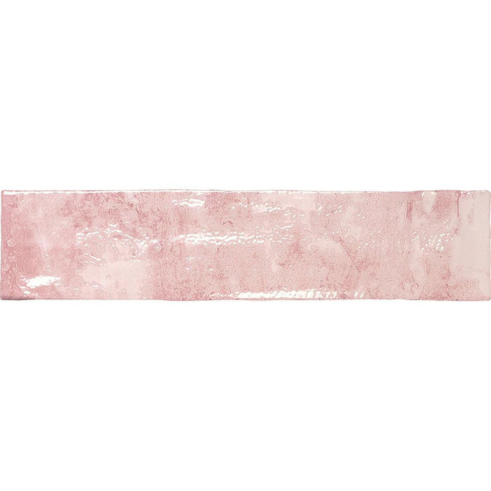 Bellagio Tile - Rain Drops Collection 3" x 12" Wall Tile - Pink Dew