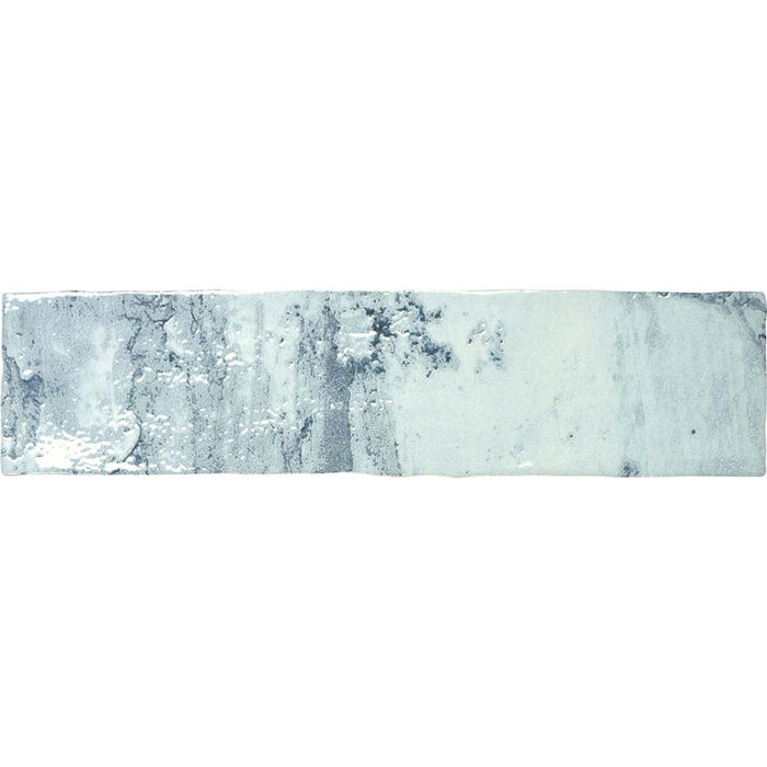 Bellagio Tile - Rain Drops Collection 3" x 12" Wall Tile - Teal Sky