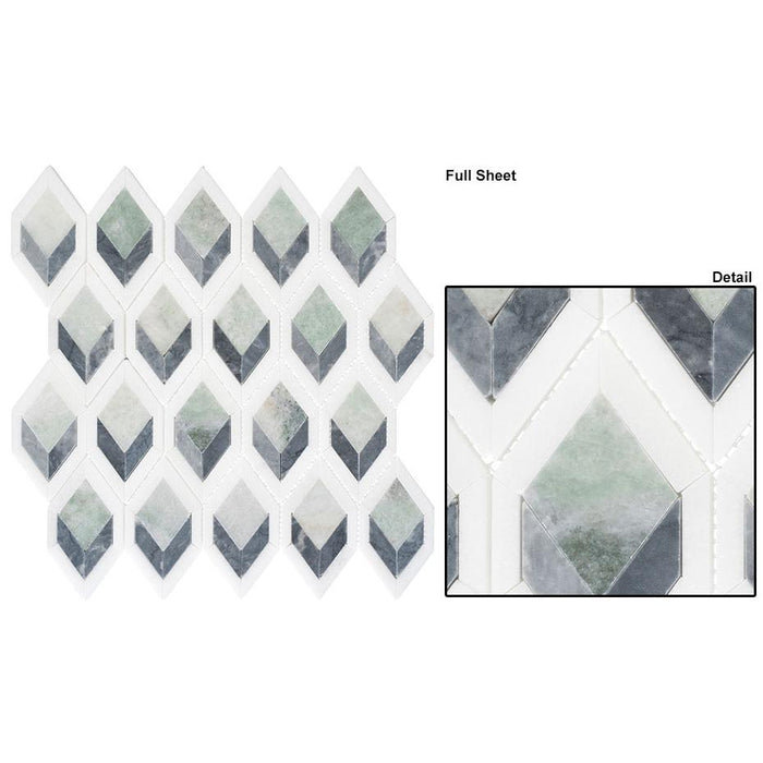 Bellagio Tile - Ashbury Series Mosaic Tile - Cornflower Way