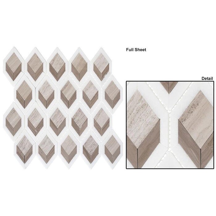 Bellagio Tile - Ashbury Series Mosaic Tile - Moonlit Passage
