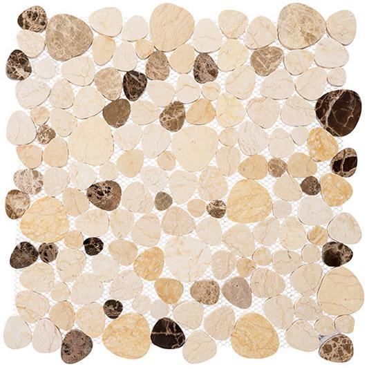 Bellagio Tile Holy Trail Series Pebble Mosaic Tile (Full Sheet) - Mount Zion