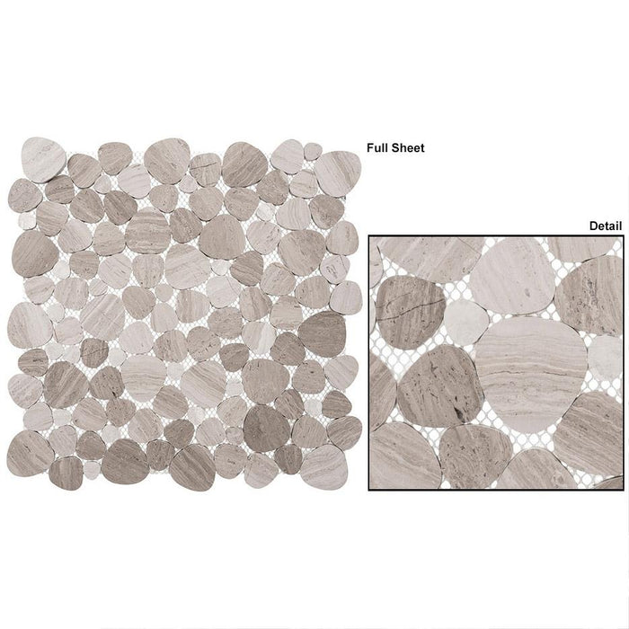 Bellagio Tile Holy Trail Series Pebble Mosaic Tile (Full Sheet) - Nahal Yarkon