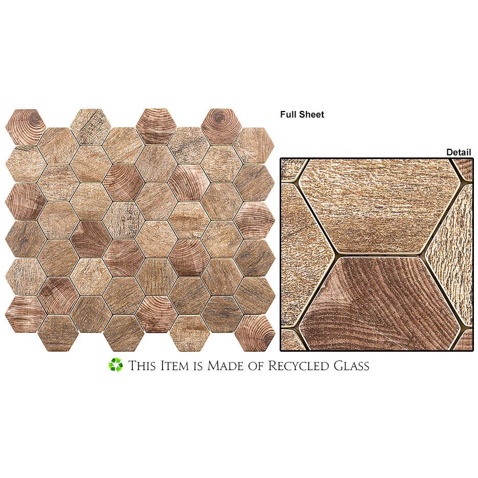 Bellagio Tile - Woodland Series Mosaic Tile - Autumn Maple