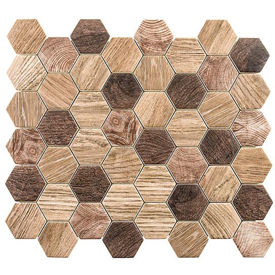 Bellagio Tile - Woodland Series Mosaic Tile - Western Redwood