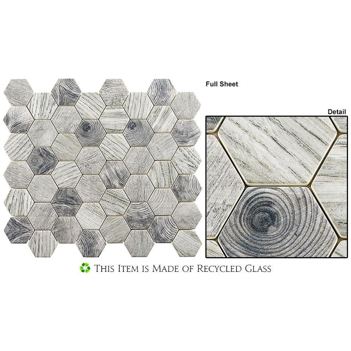 Bellagio Tile - Woodland Series Mosaic Tile - Evening Birch