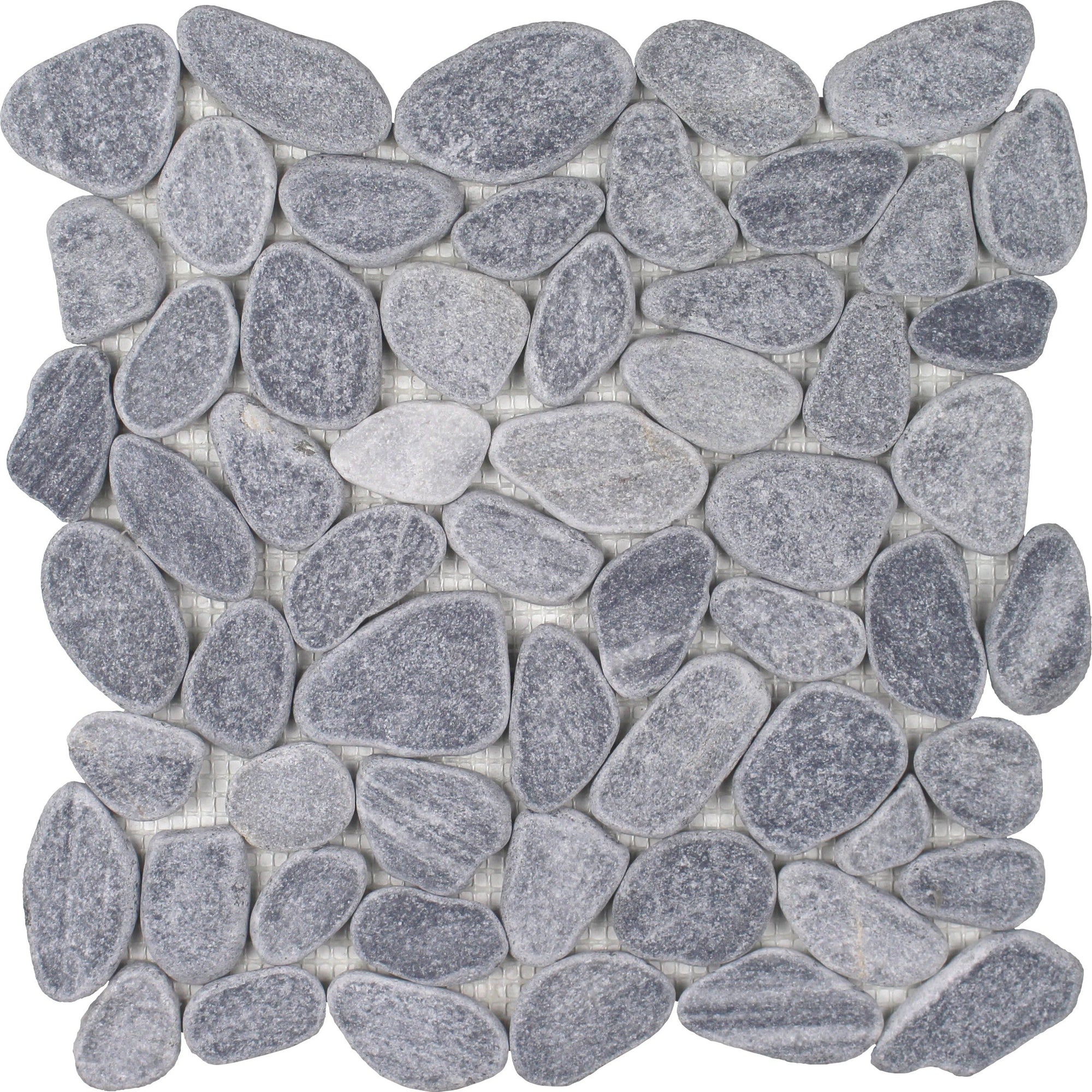 Tesoro - Beach Stones Collection - Sliced Pebble Mosaic - Grey