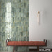 Equipe - Hanoi 2 1/2" x 8" Ceramic Tile - Celadon Wall Install
