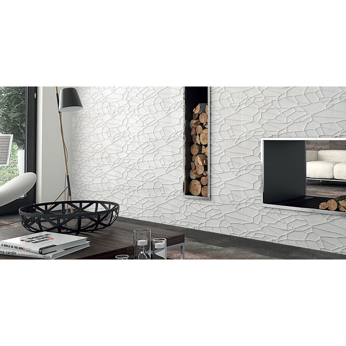 Happy Floors Glaciar Mojave Porcelain Wall Tile - Mojave (Glossy) Lifestyle