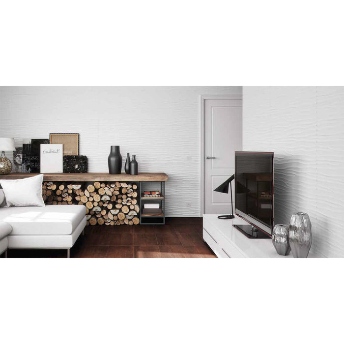 Happy Floors Glaciar Wave Porcelain Wall Tile - Wave (Matte) Lifestyle