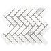 Happy Floors - Statuario 9 in. x 12 in. Herringbone Mosaic - (Matte)