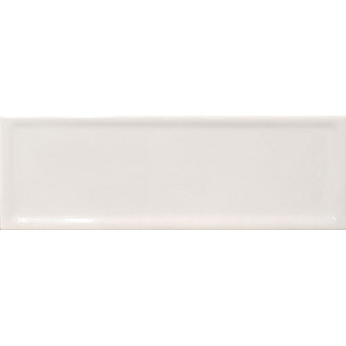 Happy Floors - Titan - 4 in. x 12 in. Edge Ceramic Wall Tile - Glossy - White