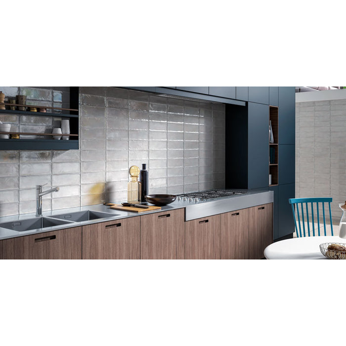Happy Floors - Titan - 4 in. x 12 in. Touch Ceramic Wall Tile - Glossy - Pearl