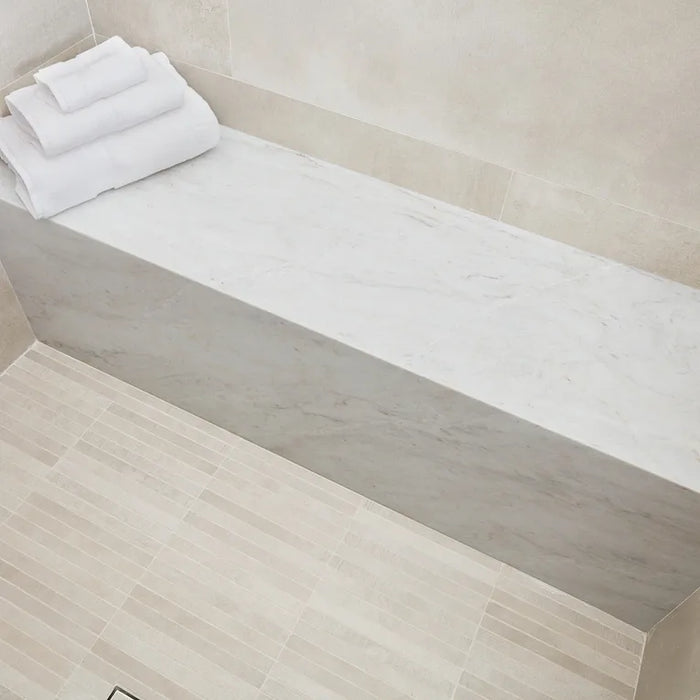 Arizona Tile - Reside USA Series - 24" x 48" Rectified Porcelain Tile - Beige wall installation