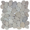 See Tesoro - Ocean Stones Collection - Sliced Pebble Mosaic - Tan