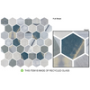 See Bellagio - New Belfont Collection Glass Hex Mosaic - Griego Elegance