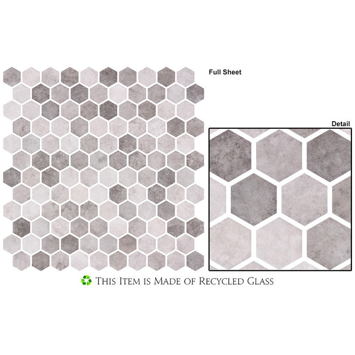 Bellagio - Karma Ridge Hexagon Mosaic - Yoga Serenity Close View