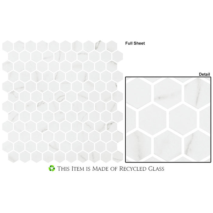 Bellagio - Karma Ridge Hexagon Mosaic - Endless Calm Close View