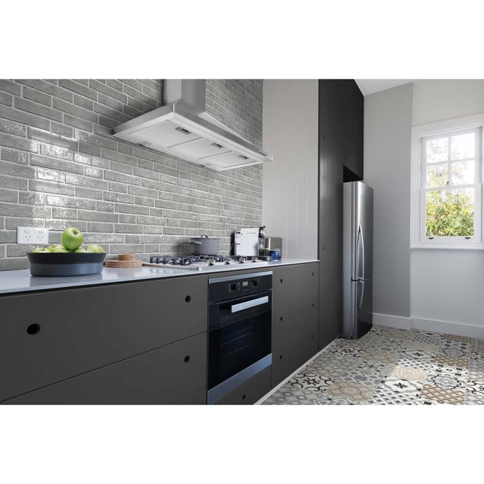 Tesoro - Dany Collection 6" x 15" Porcelain Tile - Ghiaccio wall installation