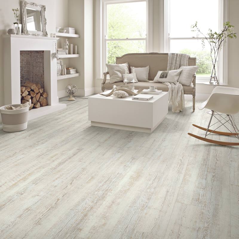 Karndean - Knight Tile Rigid Core 6 in. x 36 in. - SCB-KP105 White Pai ...
