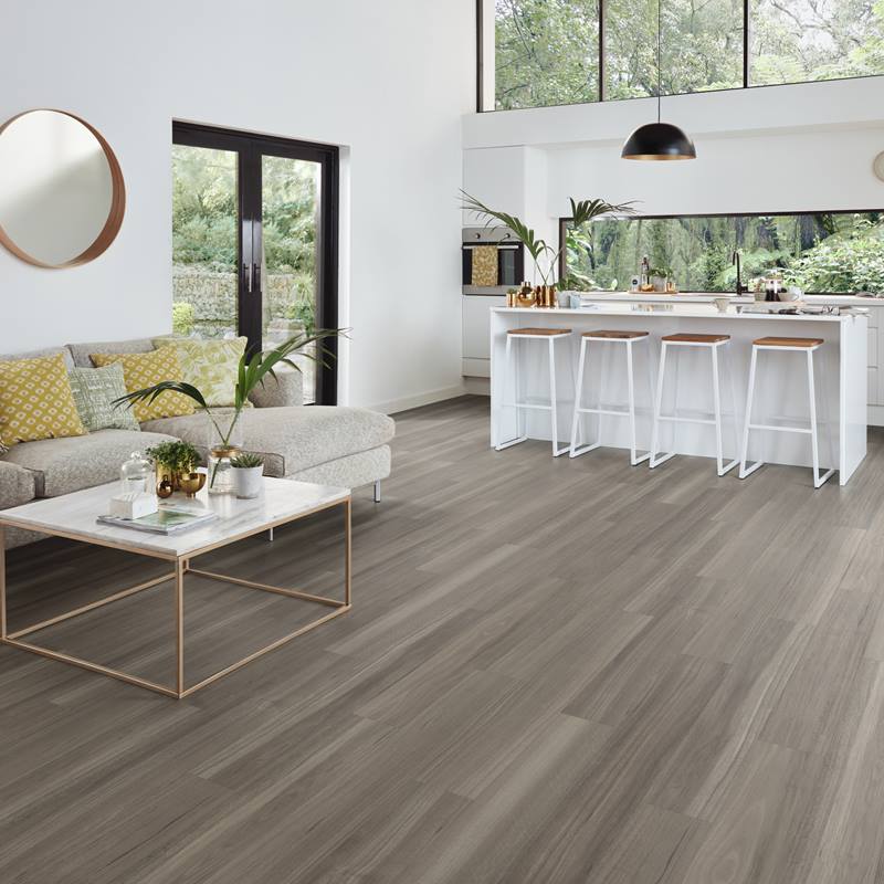 Karndean - Knight Tile Rigid Core 7 in. x 48 in. - SCB-KP141 Urban Spotted Gum Installed