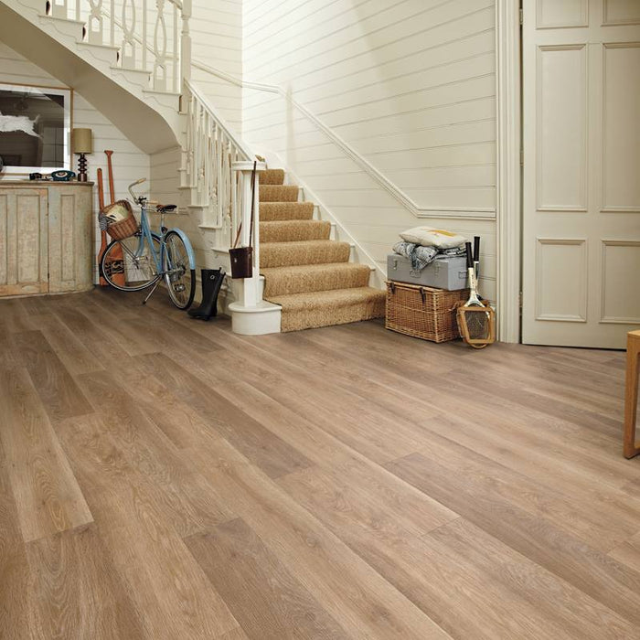 Karndean - Knight Tile Rigid Core 7 in. x 48 in. - SCB-KP94 Pale Limed Oak Room Scene