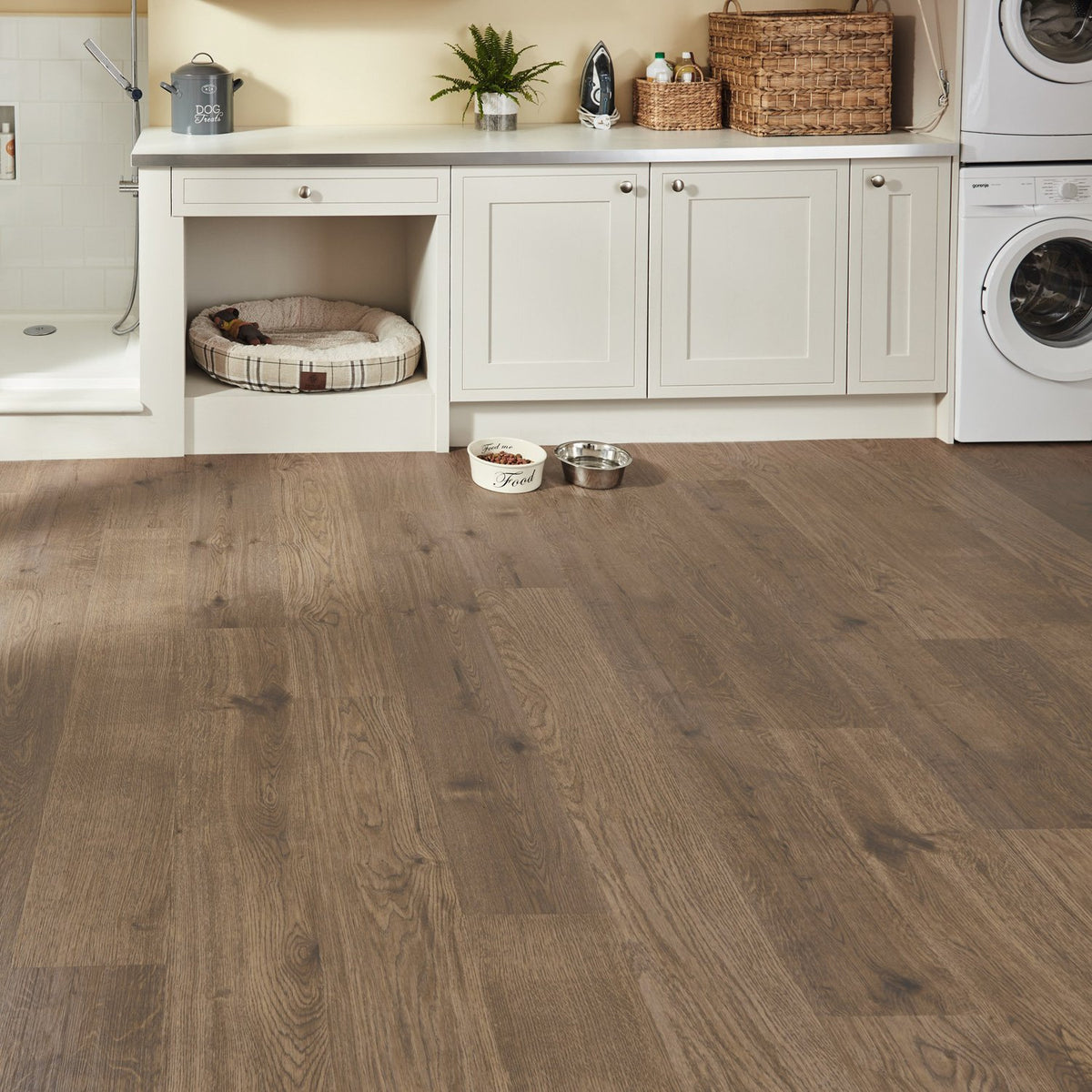 Karndean Korlok Select 56 in. x 9 in. Luxury Vinyl Tile - Smoked Butternut